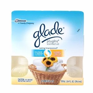 Buy Glade PlugIns Scented Oil Refill, Clean Linen & Sunny Days & More 