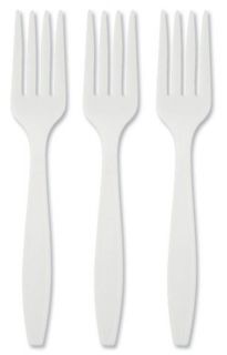Extra Value White Plastic Forks   1000 pack  Ebuyer