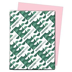 Wausau Exact Vellum Bristol Color Paper, 8 1/2 x 11, 67 Lb, Pink, Pack 