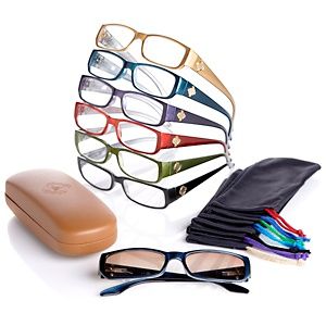 Joy Mangano Reading Glasses SHADES Readers 15 piece Designer Color 