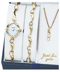 Buy Sekonda Ladies Gold Bracelet, Pendant and Watch Gift Set at Argos 