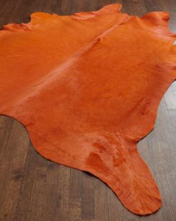 Tangerine Hairhide Rug   The Horchow Collection