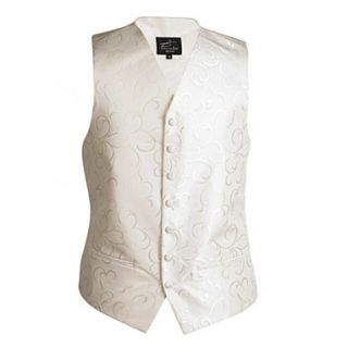 Ivory swirl wedding waistcoat  