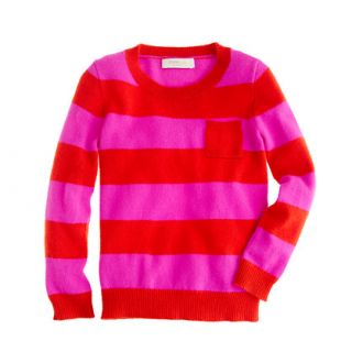 Girls cashmere tee in stripe   collection   Girls Shop By Category 
