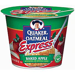 Quaker Express Oatmeal Cups Baked Apple 19 Oz Box Of 24 by Office 