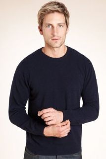 Longer Autograph Wool Rich Crew Neck Jumper with Cashmere   Marks 