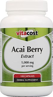 Vitacost Acai Berry Extract    1000 mg per serving  120 Capsules 