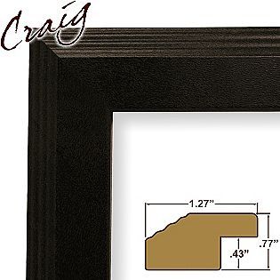 Craig Frames Inc  11x18 Custom 1.27 Wide Complete Matte Black Picture 