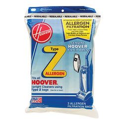 Hoover Z Type Allergen Upright Vacuum Bags Pack Of 3 by Office Depot