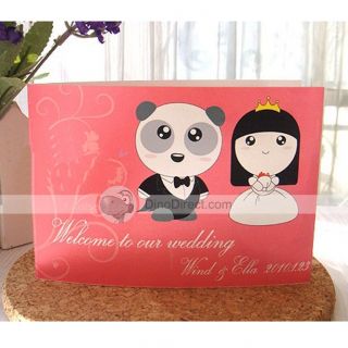 Wholesale Panda Princess Wedding Invitation Cards   