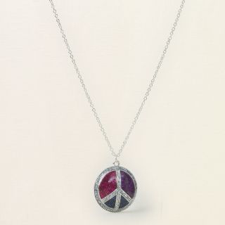 girl   glitter peace necklace  Childrens Clothing  Kids Clothes 