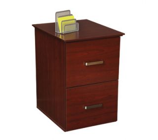 OfficeMax Mahogany Finish 2 Drawer Vertical File Cabinet