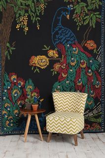 Peacocks and Trees Tapestry   Urban Outfitters