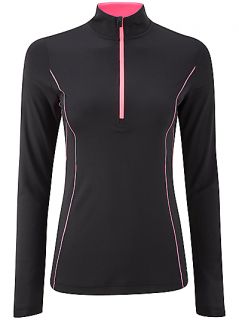 Buy Ronhill Base Thermal Air 1/2 Zip Top, Black/Fluo Pink online at 