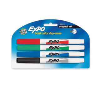 Expo Original Dry Erase Pen Style Markers, Assorted 4/pk