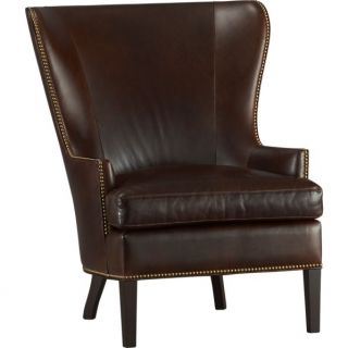 Dylan Leather Wingback Chair in Chairs  