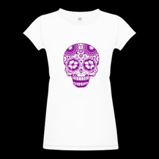 laughing skull in the style of Sugar Skulls T Shirt  Spreadshirt 
