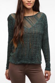 Sparkle & Fade Crochet Sweater Knit Top   Urban Outfitters