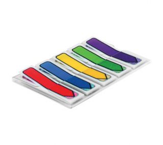 Post it(R) Arrow Flags, Assorted Primary Colors, 1/2 Wide, 100/On the 