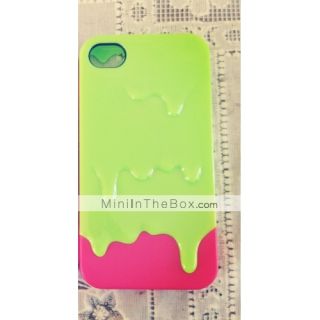 Melting Ice Cream Pattern Case for iPhone 4 and 4S (Assorted Colors 