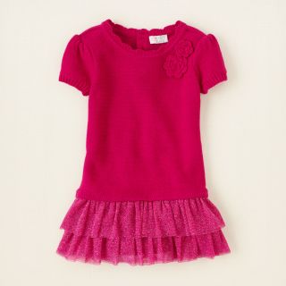 baby girl   dresses   tiered sweater dress  Childrens Clothing 