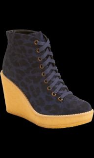 Stella McCartney Leopard Wedge Ankle Boot 