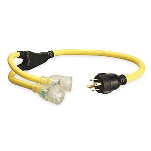 COLEMAN CABLE, INC. Extension Cord,Y Adapter,20 A,3 Ft   1AUN3 
