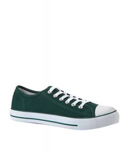 Dark Green (Green) Green Lace Up Trainers  241085338  New Look