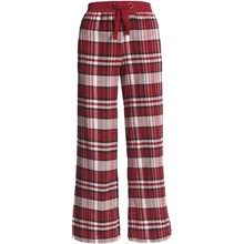 Greetings From Plaid Flannel Pants (For Women) in Red/Black Plaid 