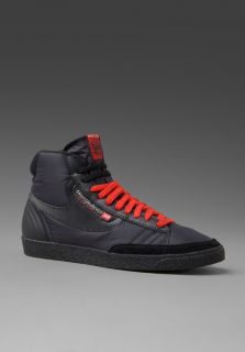 DIESEL Dragon High Top Sneaker in Black/Pompeian Red at Revolve 