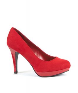 Rich Red (Red) Wide Fit Red Court Shoes Patent Heel  244172668  New 
