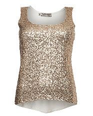 Gold (Gold) Urban Bliss Gold Sequin Front Vest  266010393  New Look