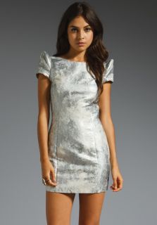 LADAKH Mirage Abstract Metal Dress in Silver  
