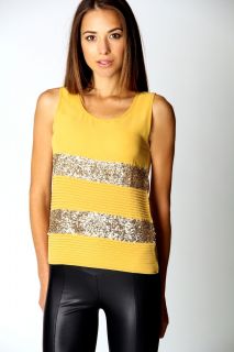  Sale  Tops  Penelope Sequin Detail Shell Top