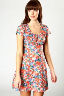  Sale  Dresses  Yvonne Floral Print Rouched Jersey 
