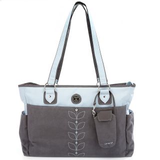 Carters Faux Suede Embroider Tote   Gray   