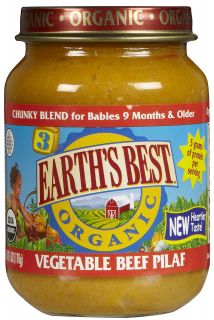 Earths Best 3rd Foods Vegetable Beef Pilaf   12 pk   