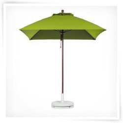 Frankford 7.5 ft. Square Fiberglass Market Umbrella with Wood Grain 