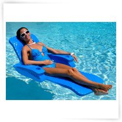 Texas Recreation Baja II Folding Foam Pool Float Lounge