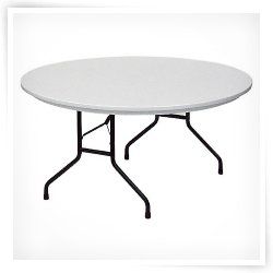 Correll 60 in. Round Commercial Grade Blow Molded Folding Table