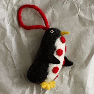 Felt Penguin Ornament   Polka Dot