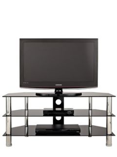 Flatscreen TV Stand (up to 50 inch TVs)   Black/Chrome  Littlewoods 