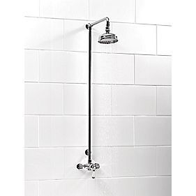 Swirl Traditional Manual Mixer Shower Fixed Exposed Chrome  Screwfix 