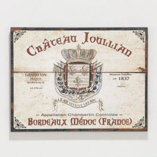 Wood Chateau Wine Labels, Set of 2  World Market