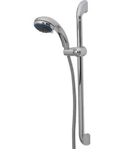 Opal 3 Function Shower Head with Hose and Rail Set   Chrome Plated (11 