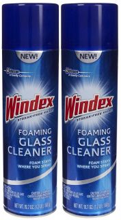Windex Aerosol Foaming Glass Cleaner, 19.7 oz 2 pack   