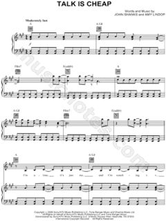 Image of Miley Cyrus   Talk Is Cheap Sheet Music    & Print