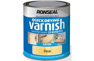 Ronseal Quick Drying Varnish Satin   Clear   2.5L from Homebase.co.uk 