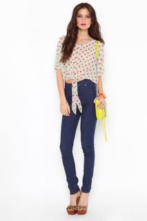 Tied Dot Blouse in Clothes at Nasty Gal 