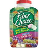 Fiber Choice Sugar Free Assorted Fruit Fiber Supplement Tablets, 220 